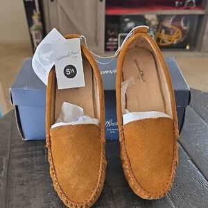 Universal Thread Men's Suede Moccasin Loafers - Tan